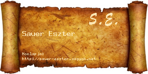 Sauer Eszter névjegykártya